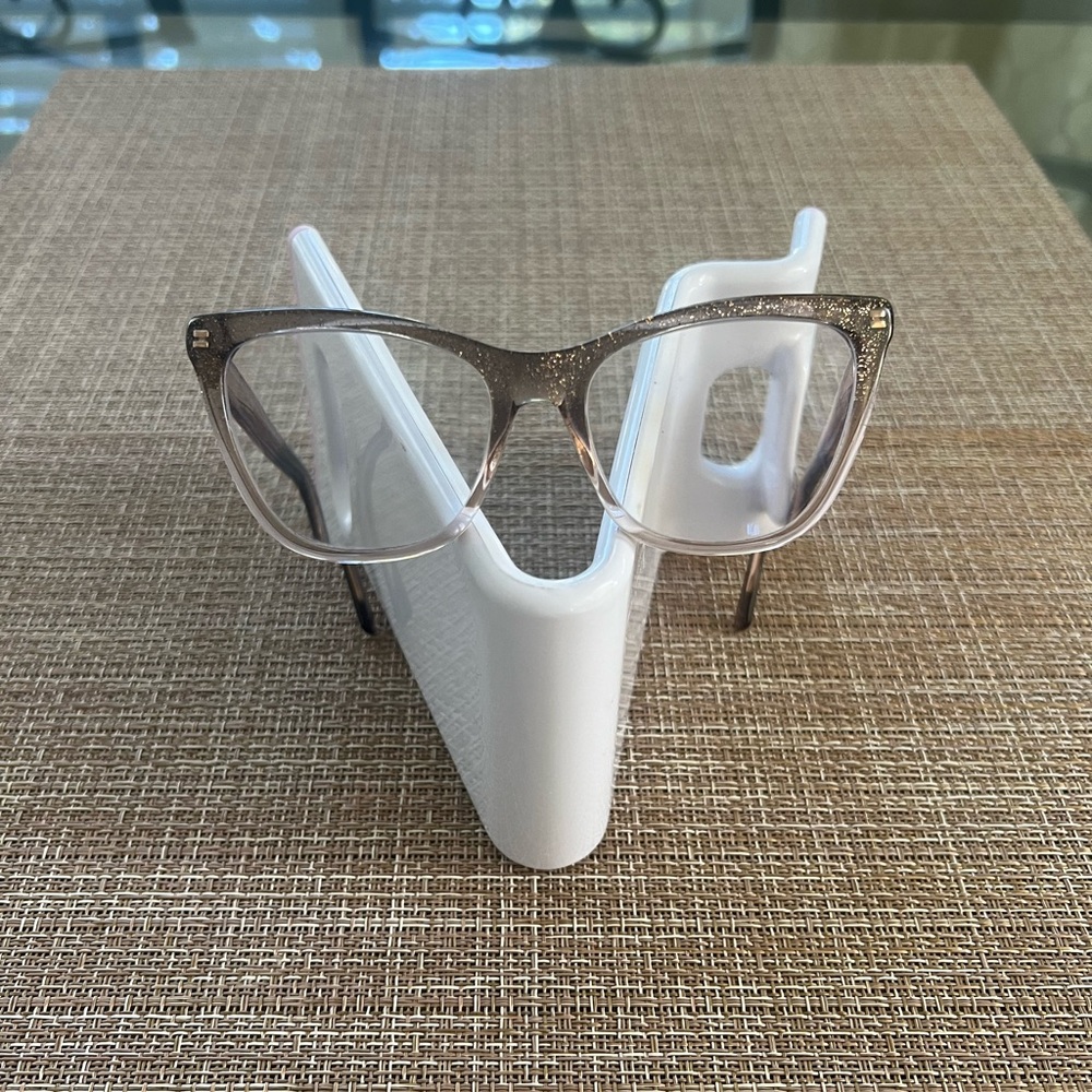 ✅ Jimmy Choo JC361 Havana Womens Plastic Eyeglass Frame KON Nude Glitter